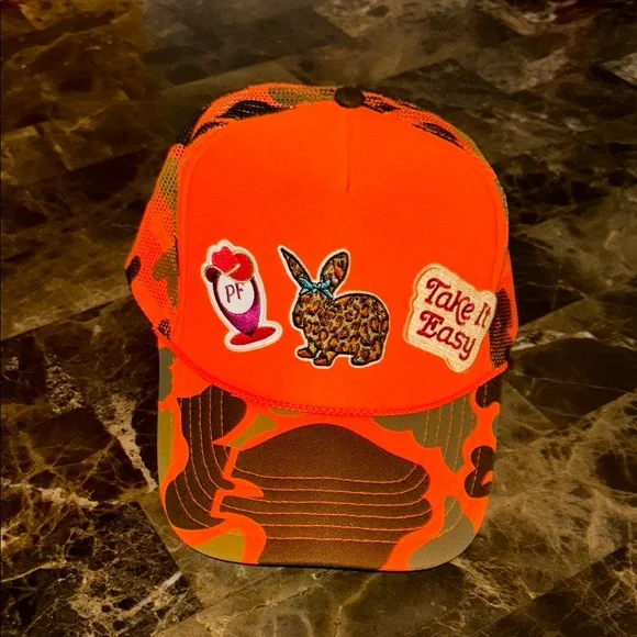 POSHFEST 2024 OTTO Orange Camo Trucker Hat CUSTOM - Picture 5 of 9